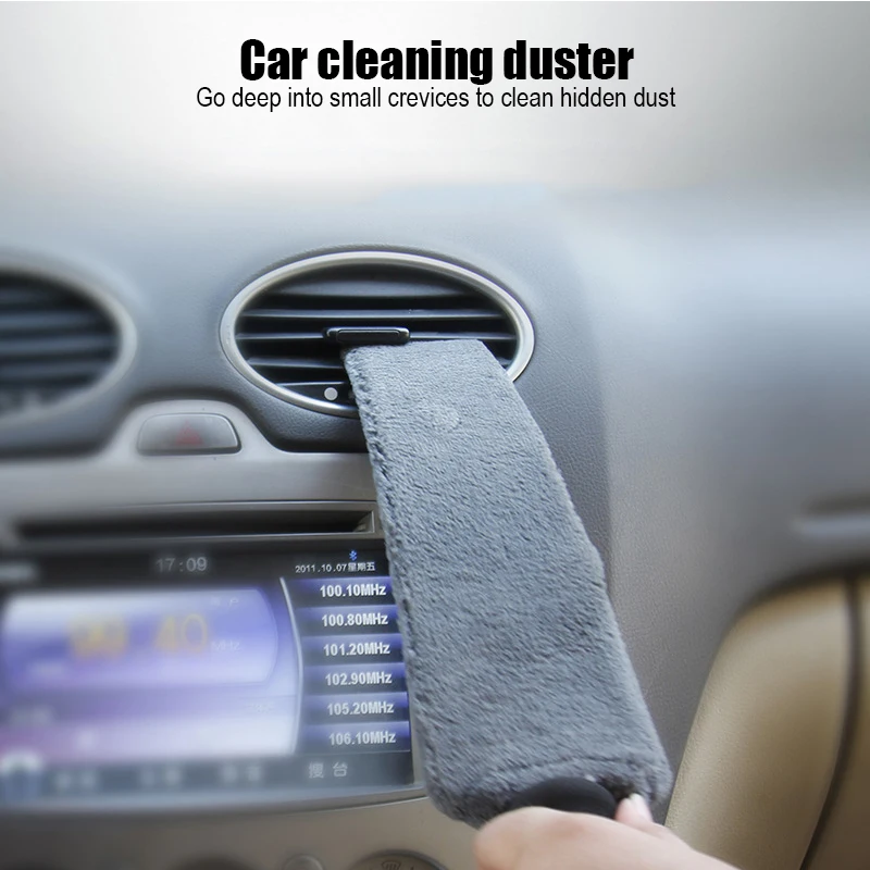 

Car Air Conditioner Air Outlet Cleaning Brush Flexible Coral Fleece Crevice Duster Car Duster Duster Interior Cleaning Tool