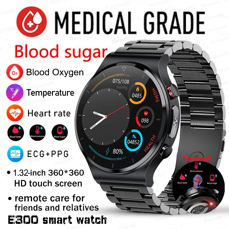 Blood Sugar ECG+PPG Smart Watch Sangao Laser Therapy Health Heart Rate Blood Pressure Fitness Watches IP68 Waterproof Smartwatch
Blood Sugar ECG+PPG Smart Watch Sangao Laser Therapy Health Heart Rate Blood Pressure Fitness Watches IP68 Waterproof Smartwatch