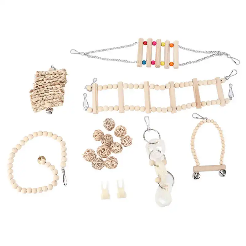 Bird Swing Toys Harmless Natural Wood Parrots Chewing Toy Set for Cockatiels for Parakeets
Bird Swing Toys Harmless Natural Wood Parrots Chewing Toy Set for Cockatiels for Parakeets