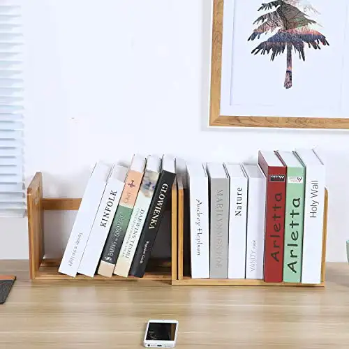 Бамбуковая настольная книжная полка, небольшой расширяемый Настольный органайзер, настольный книжный шкаф
Бамбуковая настольная книжная полка, небольшой расширяемый Настольный органайзер, настольный книжный шкаф
