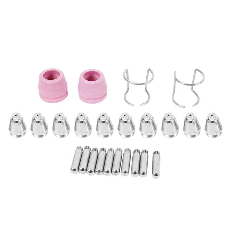 Promotion! 24PCS SG-55 AG-60 WSD-60 Plasma Cutter Cutting Torch Tip Nozzles Consumables Kit Plasma Electrode Nozzle
Promotion! 24PCS SG-55 AG-60 WSD-60 Plasma Cutter Cutting Torch Tip Nozzles Consumables Kit Plasma Electrode Nozzle