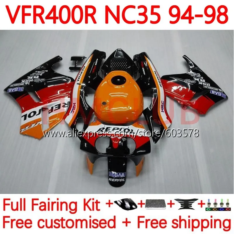 Корпус для HONDA VFR400R RVF VFR 400 VFR400 R RR CC V4 1994 1995 1996 1997 1998 NC35 94 95 96 97 98 обтекатель 134No.1 оранжевый глянцевый
Корпус для HONDA VFR400R RVF VFR 400 VFR400 R RR CC V4 1994 1995 1996 1997 1998 NC35 94 95 96 97 98 обтекатель 134No.1 оранжевый глянцевый