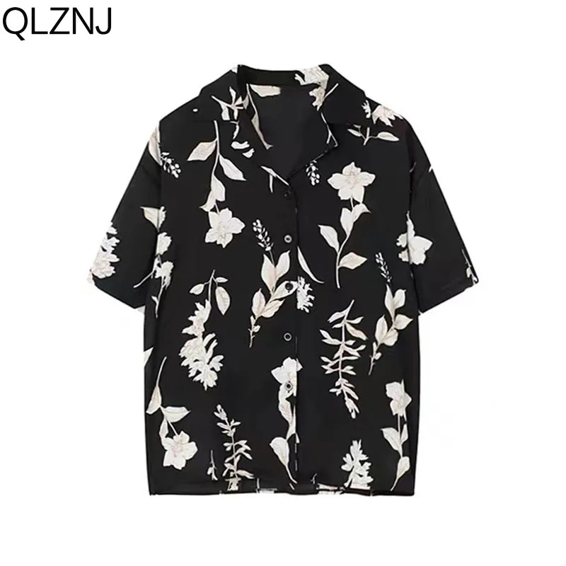 Women Harajuku Blouse Flower Print Summer Top Short Sleeve Hawaiian Vintage Shirt Fast Drying Button Casual Beach Shirts Black
Women Harajuku Blouse Flower Print Summer Top Short Sleeve Hawaiian Vintage Shirt Fast Drying Button Casual Beach Shirts Black