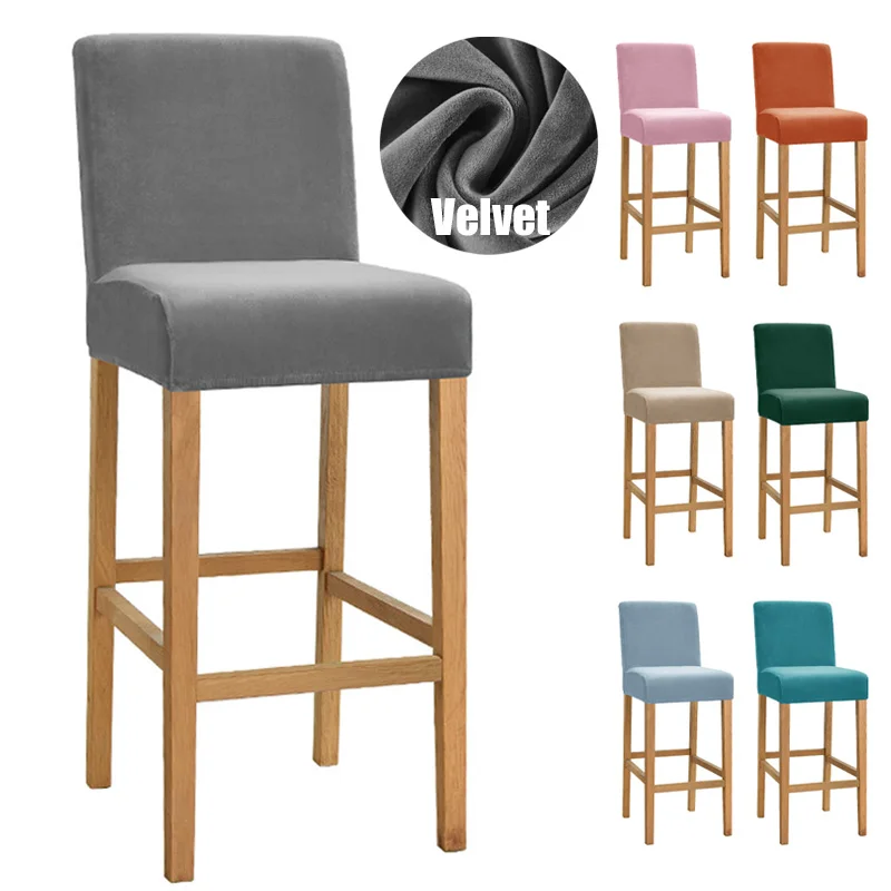 Soft Velvet Short Back Chair Cover Stretch Solid Color Bar Stool Covers for Dining Room Cafe Home Decor Small Seat Slipcover 1PC
Soft Velvet Short Back Chair Cover Stretch Solid Color Bar Stool Covers for Dining Room Cafe Home Decor Small Seat Slipcover 1PC