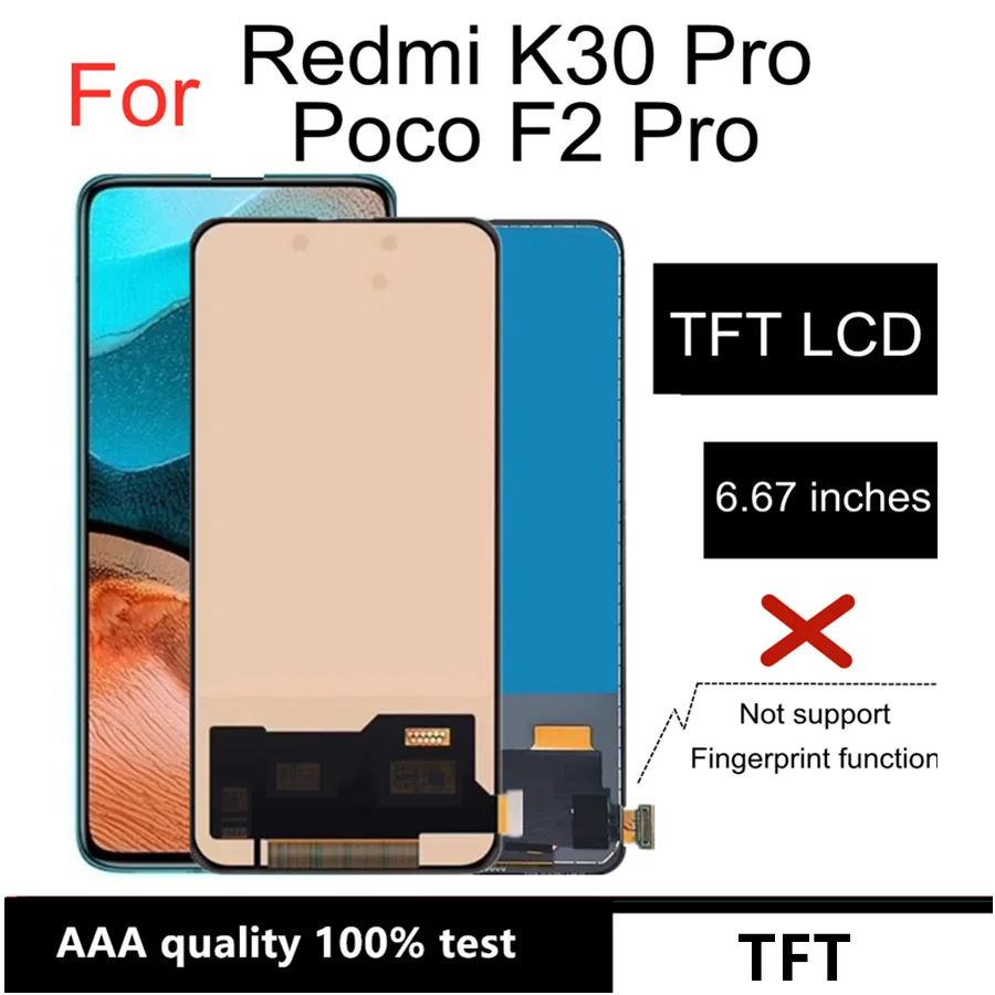 ЖК-дисплей 6,67 дюймов для Xiaomi Redmi K30 Pro Zoom, ЖК-дисплей, сенсорный экран, дигитайзер, Замена для Xiaomi Pocophone Poco F2 Pro LCD
ЖК-дисплей 6,67 дюймов для Xiaomi Redmi K30 Pro Zoom, ЖК-дисплей, сенсорный экран, дигитайзер, Замена для Xiaomi Pocophone Poco F2 Pro LCD
