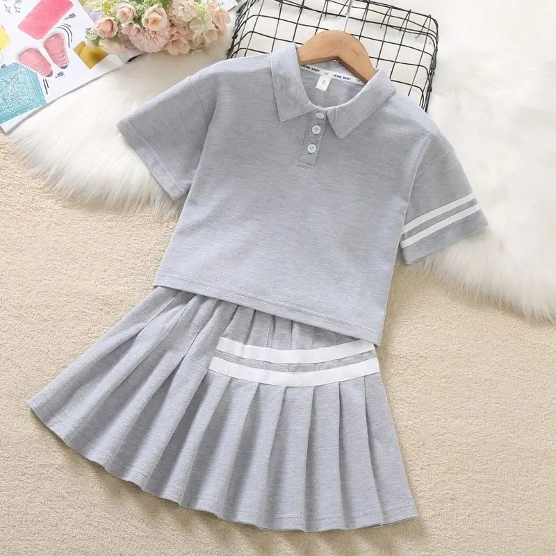 Preppy Style Suit 2023 New Medium and Large Children Pleated Skirt Girl Jk Summer Clothes Two-Piece Suit
Preppy Style Suit 2023 New Medium and Large Children Pleated Skirt Girl Jk Summer Clothes Two-Piece Suit