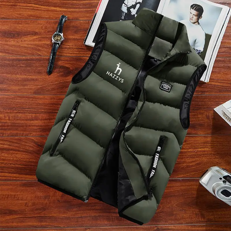 HAZZYS Men's Vest Autumn and Winter Fashionable Men's coat, short vest, warm vest, sleeveless down cotton stand collar coat
HAZZYS Men's Vest Autumn and Winter Fashionable Men's coat, short vest, warm vest, sleeveless down cotton stand collar coat