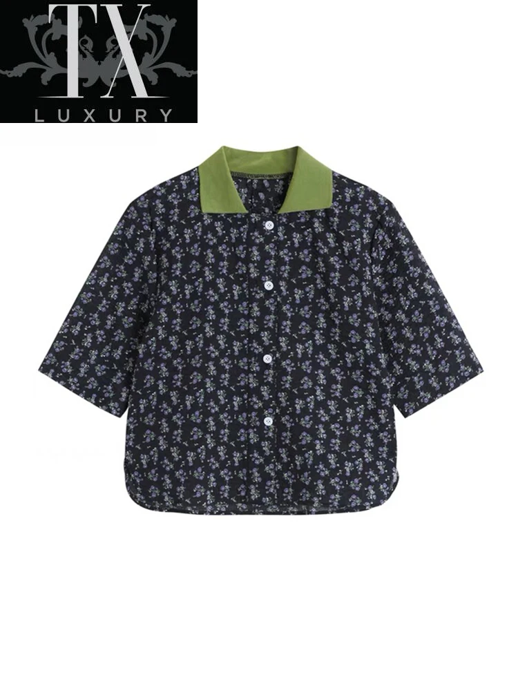 Short Sleeve Women Blouses 2022 Fashion Loose Turn-down Collar Flower Blouse Shirt Casual Black Tops Vintage Elegant Shirts Lady
Short Sleeve Women Blouses 2022 Fashion Loose Turn-down Collar Flower Blouse Shirt Casual Black Tops Vintage Elegant Shirts Lady