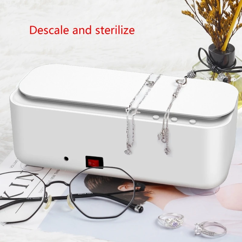 Ultrasonic Washing Machine Jewelry Cleaner Portable Glasses Washer for Eyeglasses, Rings, Coins, Ring, Silver, Denture
Ultrasonic Washing Machine Jewelry Cleaner Portable Glasses Washer for Eyeglasses, Rings, Coins, Ring, Silver, Denture
