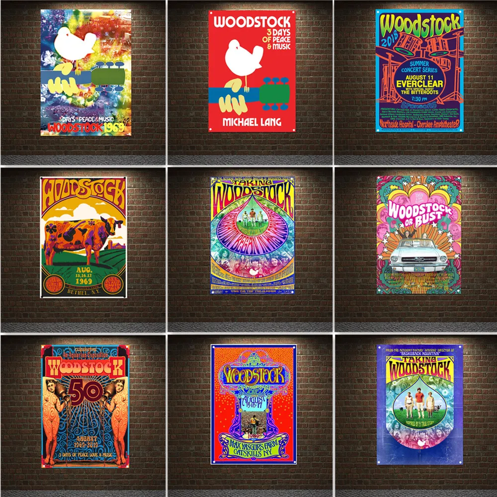 Vintage Woodstock Rock Festival Poster Wall Decoration Tapestry Rock Metal Art Banner Wall Painting Home Decor Stickers Mural
Vintage Woodstock Rock Festival Poster Wall Decoration Tapestry Rock Metal Art Banner Wall Painting Home Decor Stickers Mural