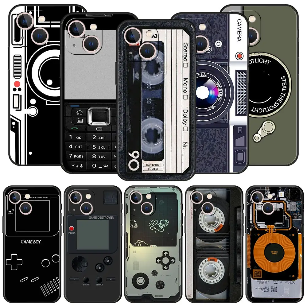 DIY Camera Radio tape Cassette Phone Case For Apple iPhone 11 14 Pro MAX 12 13 Mini 7 8 Plus X XR XS MAX SE Silicone Black Cover
DIY Camera Radio tape Cassette Phone Case For Apple iPhone 11 14 Pro MAX 12 13 Mini 7 8 Plus X XR XS MAX SE Silicone Black Cover