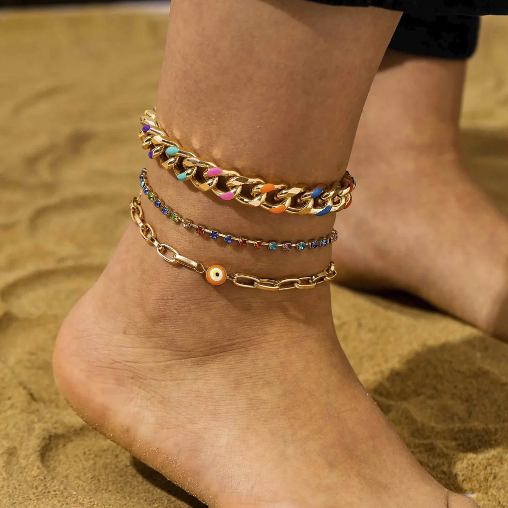 Colorful Rainbow Rhinestone Crystal Anklet Love Heart Pendant Imitation Pearl Anklets Barefoot Sandals On Foot for Women Jewelry
Colorful Rainbow Rhinestone Crystal Anklet Love Heart Pendant Imitation Pearl Anklets Barefoot Sandals On Foot for Women Jewelry