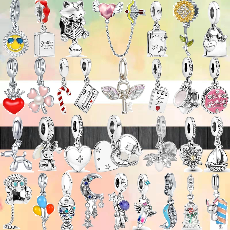 Fashion Cute Bear Cat Dog Astronaut Wing Key Pendant Safety Chain Fit Original Pandora Charms Silver Color Bracelets Women Gifts
Fashion Cute Bear Cat Dog Astronaut Wing Key Pendant Safety Chain Fit Original Pandora Charms Silver Color Bracelets Women Gifts