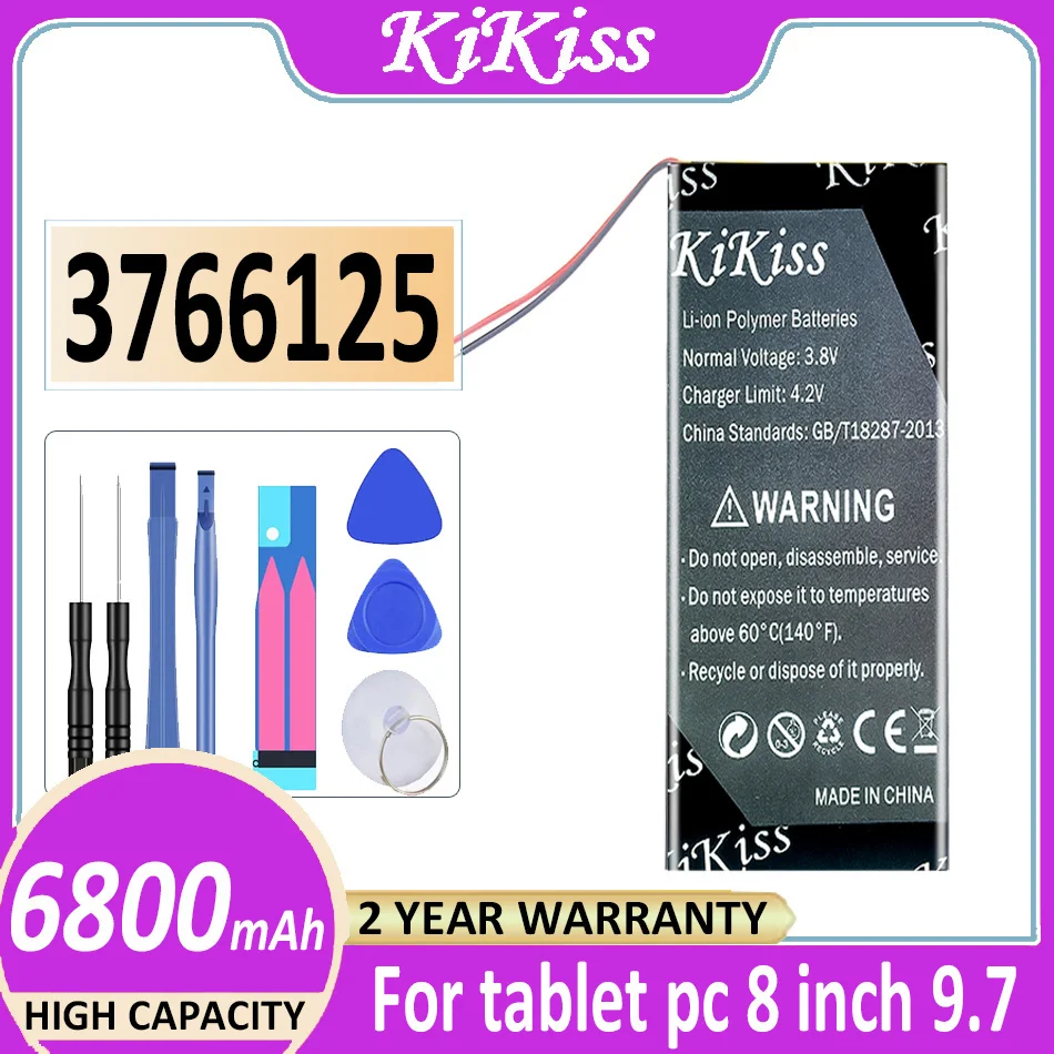 Оригинальный аккумулятор KiKiss 6800 мАч для планшетного ПК 8/9, 7/10, 1 дюйм, 3766125
Оригинальный аккумулятор KiKiss 6800 мАч для планшетного ПК 8/9, 7/10, 1 дюйм, 3766125