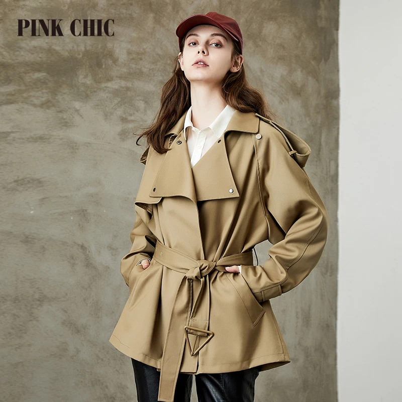PINK CHIC New Spring Autumn Mid Length Windbreaker Turn Down Collar Women Double Breasted Urban Style Lace Up Leisure Trench 637
PINK CHIC New Spring Autumn Mid Length Windbreaker Turn Down Collar Women Double Breasted Urban Style Lace Up Leisure Trench 637