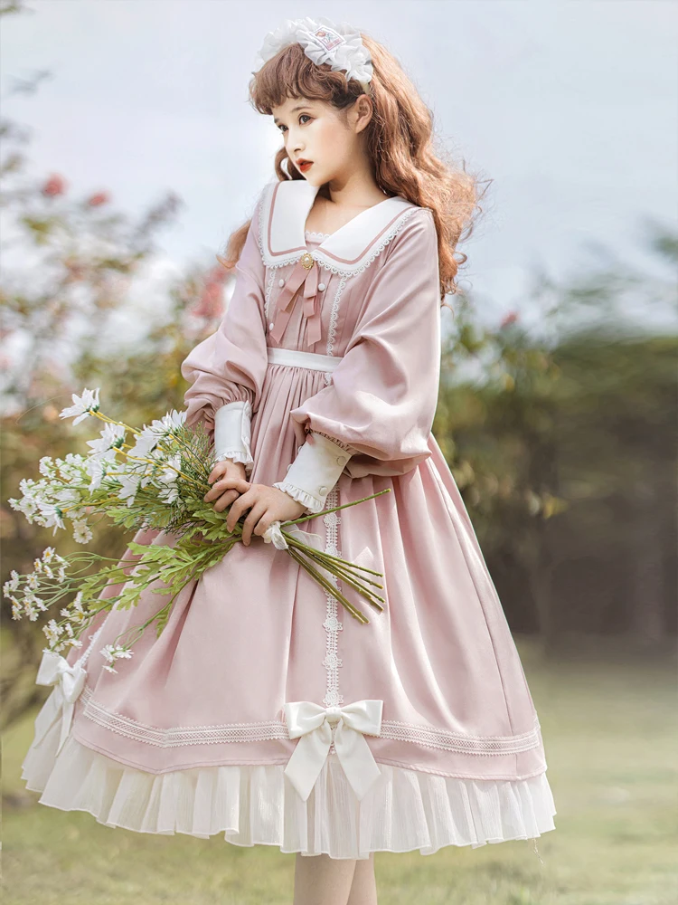 Original Autumn and Winter Lolita High Waist Slim-Fit Sweet Girls' Dress Lolita Dress Daily Princess Long Sleeve Op Dress
Original Autumn and Winter Lolita High Waist Slim-Fit Sweet Girls' Dress Lolita Dress Daily Princess Long Sleeve Op Dress