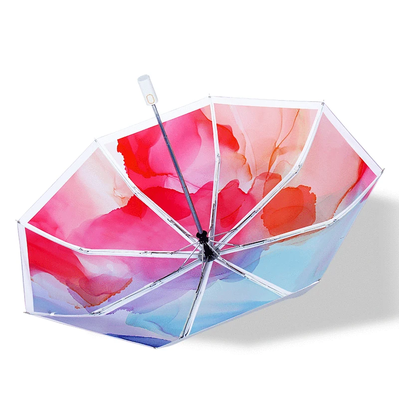 Uv protection automatic three fold silver plated umbrella creative fashion style leadership advertising umbrella custom Logo
Uv protection automatic three fold silver plated umbrella creative fashion style leadership advertising umbrella custom Logo