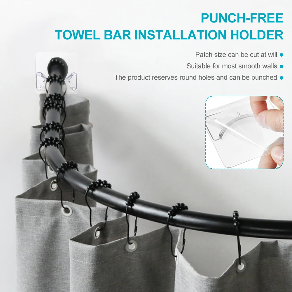 6 Pcs Adhesive Shower Curtain Rod Holder No Drilling Transparent Rod Mount Retainer with Strong Adhesive Bathroom Accessories
6 Pcs Adhesive Shower Curtain Rod Holder No Drilling Transparent Rod Mount Retainer with Strong Adhesive Bathroom Accessories