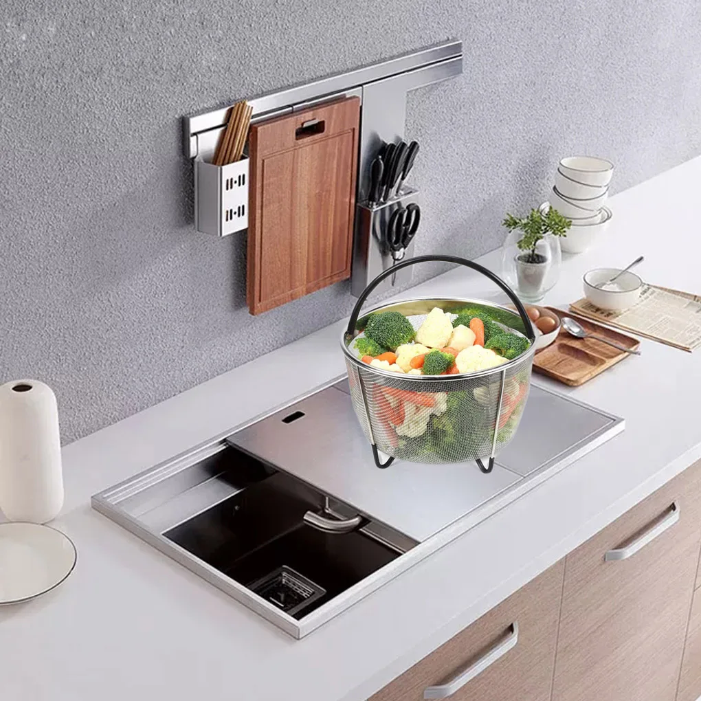 Варочная корзина для Пароварки, сетчатый фильтр из нержавеющей стали, паровое яйцо, инструмент для приготовления овощей на пару
Варочная корзина для Пароварки, сетчатый фильтр из нержавеющей стали, паровое яйцо, инструмент для приготовления овощей на пару