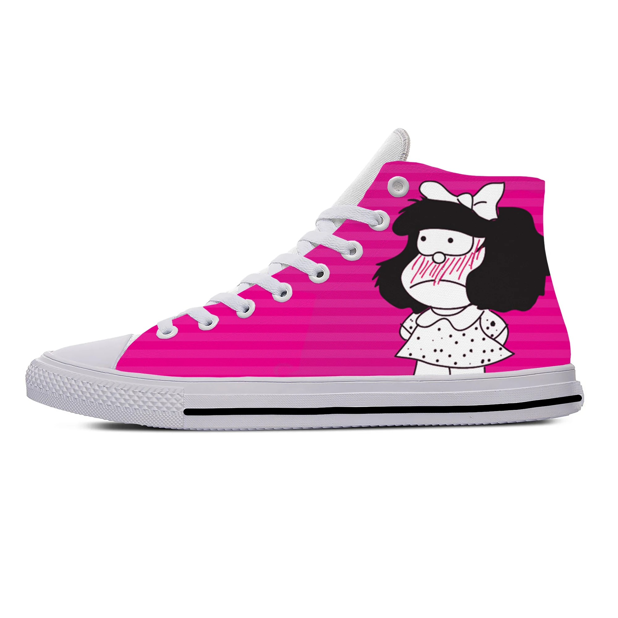 Аниме Манга Мультфильм Mafalda Смешные Милые модные повседневные тканевые туфли высокие легкие дышащие 3D печати мужские женские кроссовки
Аниме Манга Мультфильм Mafalda Смешные Милые модные повседневные тканевые туфли высокие легкие дышащие 3D печати мужские женские кроссовки