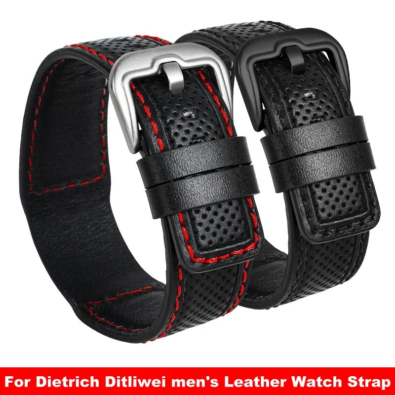 Men's watch strap suitable for Dietrich Ditliwei men's Leather Watch Strap Black red line a whole leather strap 24mm
Men's watch strap suitable for Dietrich Ditliwei men's Leather Watch Strap Black red line a whole leather strap 24mm