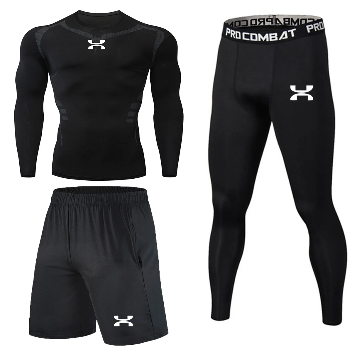 Men's Suit Compression Sportswear Quick Dry Clothes Sports Jogging Training Gym Fitness Sportswear Running Wear 3 Piece Set
Men's Suit Compression Sportswear Quick Dry Clothes Sports Jogging Training Gym Fitness Sportswear Running Wear 3 Piece Set