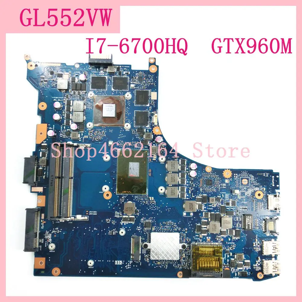 Материнская плата GL552VW I7-6700HQ GTX960M для ноутбука ASUS GL552VW ZX50V, материнская плата 100% ТЕСТ ОК
Материнская плата GL552VW I7-6700HQ GTX960M для ноутбука ASUS GL552VW ZX50V, материнская плата 100% ТЕСТ ОК