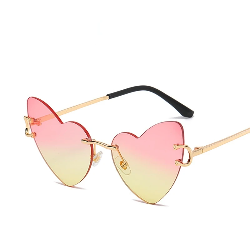 New Women Love Heart Sunglasses Men Irregular Metal Frame Sun Glasses Frameless Gradient Eyeglasses UV400 Frames
New Women Love Heart Sunglasses Men Irregular Metal Frame Sun Glasses Frameless Gradient Eyeglasses UV400 Frames