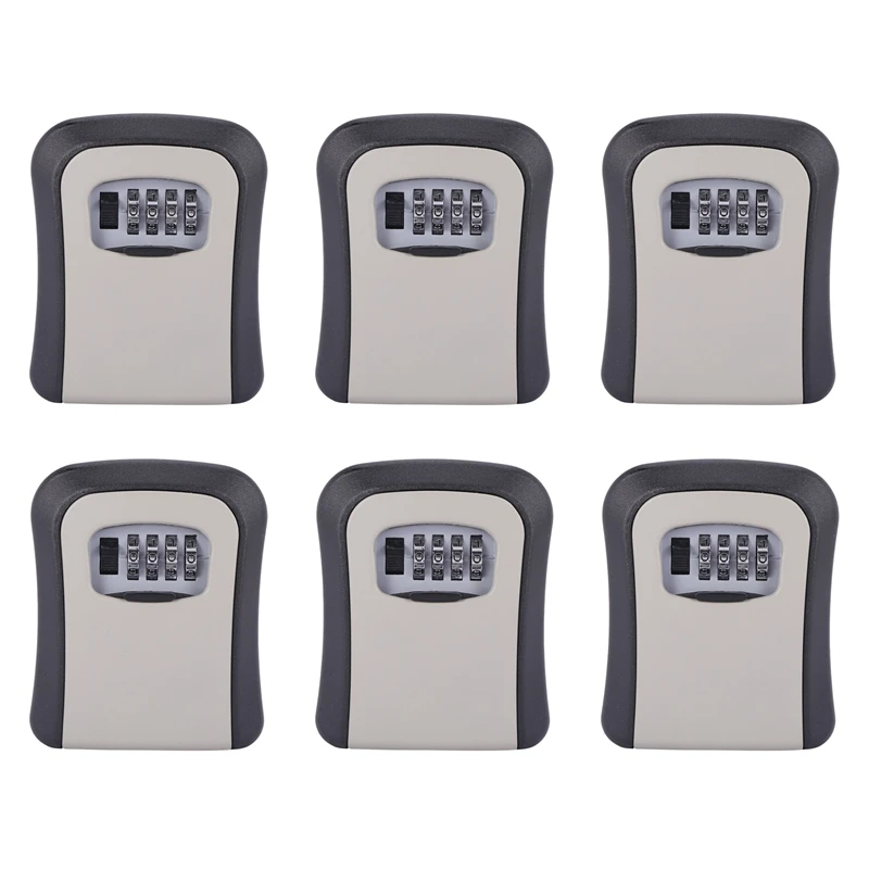 6X Key Lock Box Wall Mounted Aluminum Alloy Key Safe Box Weatherproof 4 Digit Combination Key Storage Lock Box
6X Key Lock Box Wall Mounted Aluminum Alloy Key Safe Box Weatherproof 4 Digit Combination Key Storage Lock Box
