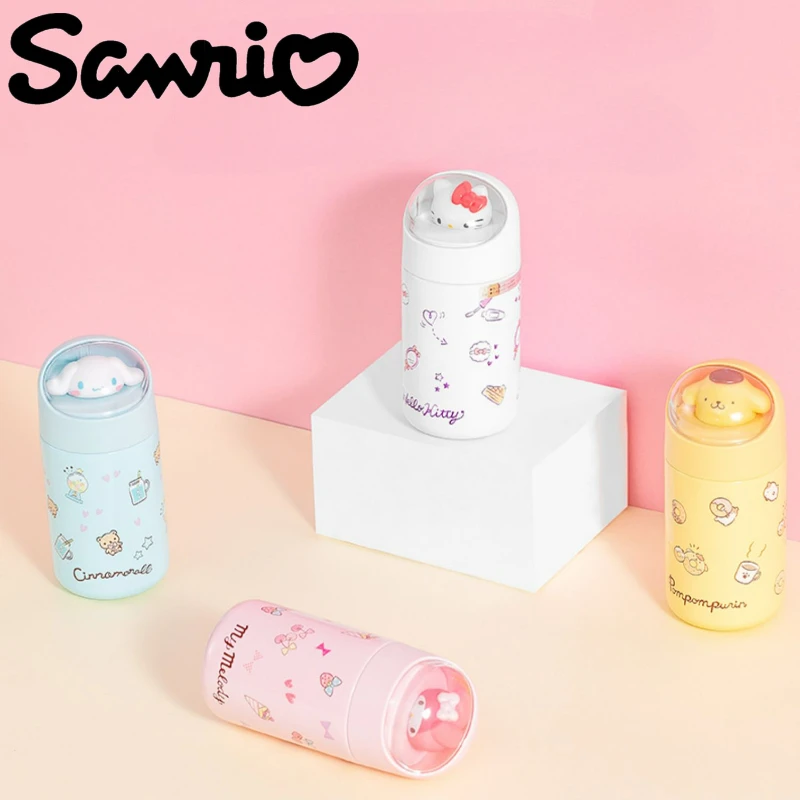 

Sanrio MINISO Co-branded Kawaii Doll Insulated Water Cup Hello Kitty Cinnamoroll My Melody Portable Drink Cup Children's ToyGift