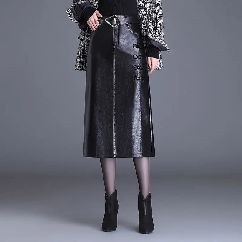 2023 New Women PU Leather Bodycon Skirts Fall Winter Pocket Slit High Waist Office Lady Straight Skirts Midi Skirts T430
2023 New Women PU Leather Bodycon Skirts Fall Winter Pocket Slit High Waist Office Lady Straight Skirts Midi Skirts T430
