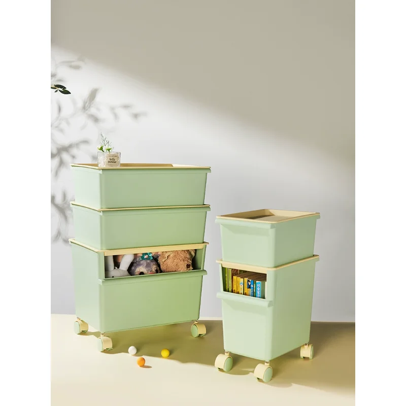Plastic storage box with wheels, organizing box, children's brick puzzle storage box with lid, double toy storage box
Plastic storage box with wheels, organizing box, children's brick puzzle storage box with lid, double toy storage box