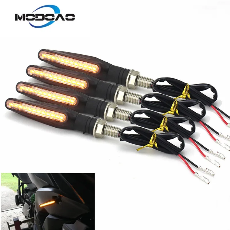 4PCS Universal LED Motorcycle Turn Signal Light 12v IP68 Waterproof Amber Flasher Indicator Blinker Rear Lights Lamp Accessories
4PCS Universal LED Motorcycle Turn Signal Light 12v IP68 Waterproof Amber Flasher Indicator Blinker Rear Lights Lamp Accessories