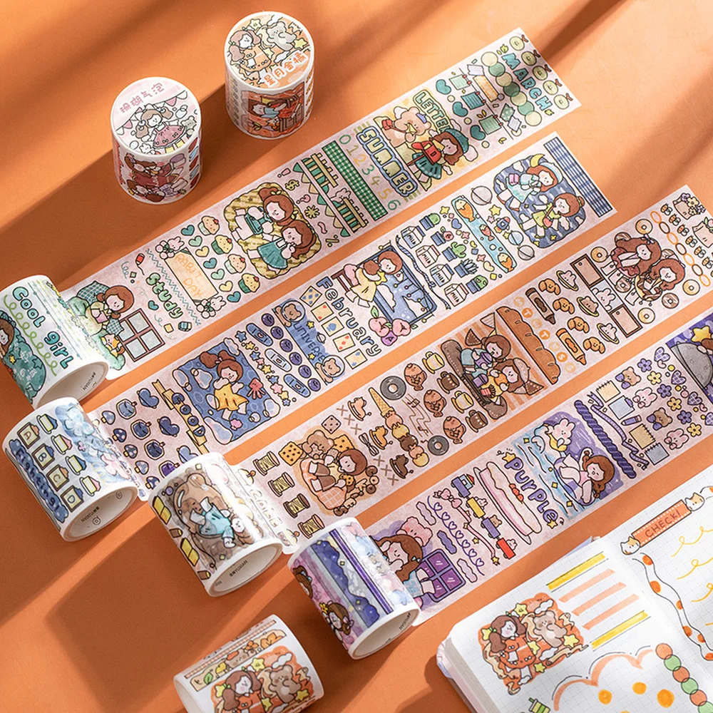 Mr.paper 6style creative cartoon tape cute little girl hand account decoration diary scrapbook DIY sticker masking tape
Mr.paper 6style creative cartoon tape cute little girl hand account decoration diary scrapbook DIY sticker masking tape