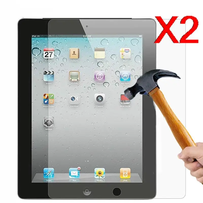 

2PCS Tempered Glass Film Screen Protector for iPad 2 3 4 A1395 A1396 A1416 A1430 A1397 A1403 Protective Glass Film