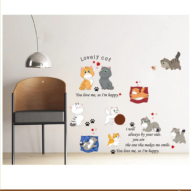 Мультяшные наклейки на стену для детской комнаты, наклейка на стену с котом,DIY наклейки с милым котом, украшения для детской комнаты, самокле...
Мультяшные наклейки на стену для детской комнаты, наклейка на стену с котом,DIY наклейки с милым котом, украшения для детской комнаты, самокле...
