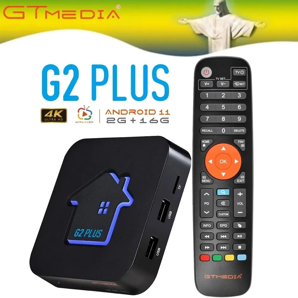 2022 GTmedia Original Smart tv Box Android 11.0 Amlogic 905w2 Quad core 2.4g wifi 4k uhd 2g 16g Gtmidia g2 plus mais caixa de tv
2022 GTmedia Original Smart tv Box Android 11.0 Amlogic 905w2 Quad core 2.4g wifi 4k uhd 2g 16g Gtmidia g2 plus mais caixa de tv