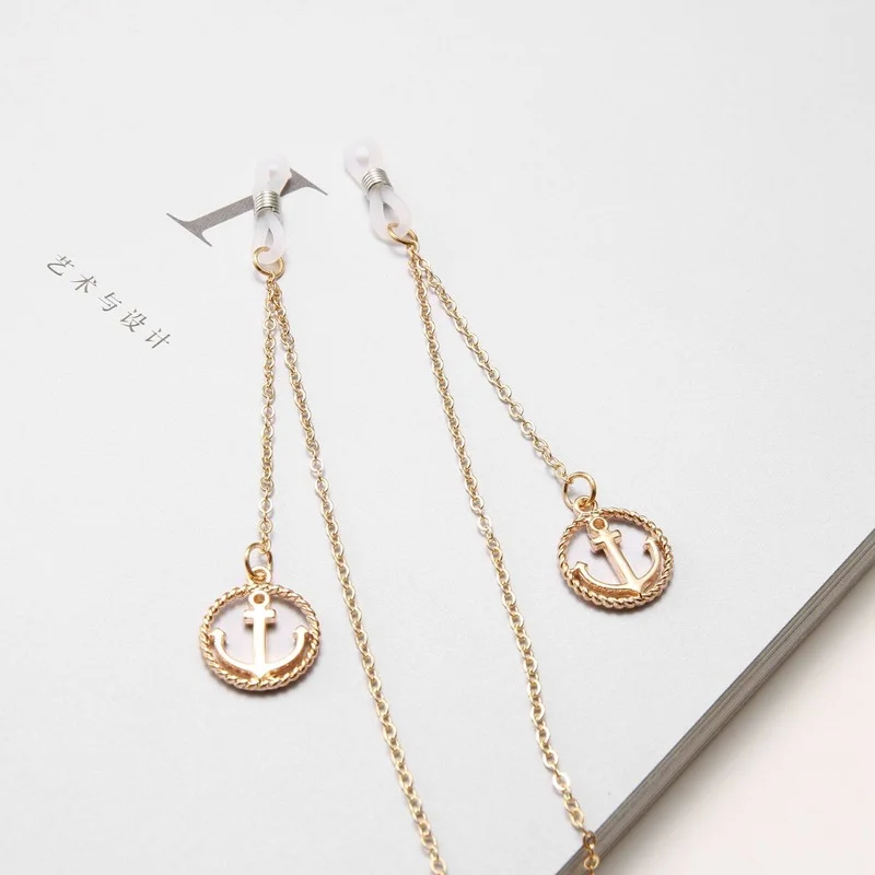 Женская Геометрическая цепочка с подвеской якоря, длинное вечерние жерелье золотистого цвета для очков с защитой от падения
Женская Геометрическая цепочка с подвеской якоря, длинное вечерние жерелье золотистого цвета для очков с защитой от падения