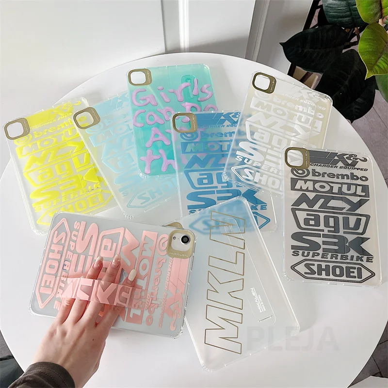 Wristband Stand Tablet Cases For iPad mini 6 Case 8.3"with Holder Cute Simple Letters Soft Clear Cover For mini6 8.3 inch Shel
Wristband Stand Tablet Cases For iPad mini 6 Case 8.3"with Holder Cute Simple Letters Soft Clear Cover For mini6 8.3 inch Shel