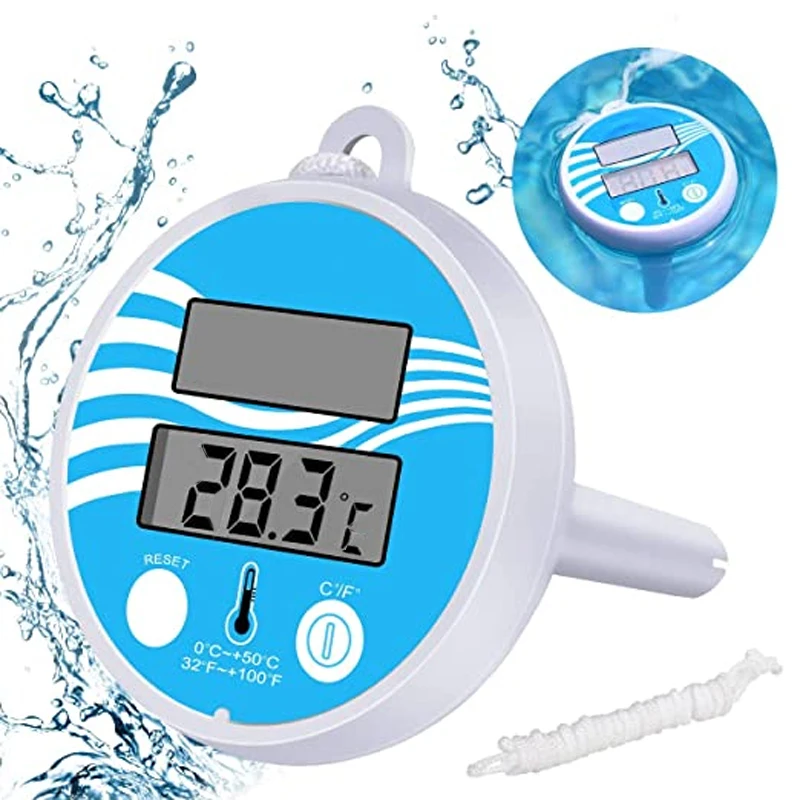 Floating Solar Pool Thermometer LCD Display Waterproof Digital Thermometer for Swimming Pool Outdoor Bath Water Spas Aquariums
Floating Solar Pool Thermometer LCD Display Waterproof Digital Thermometer for Swimming Pool Outdoor Bath Water Spas Aquariums