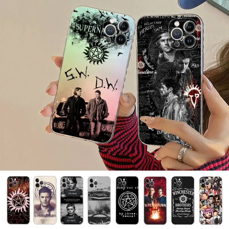 

YNDFCNB Supernatural SPN Dean And Sam Phone Case For iPhone 14 13 12 Mini 11 Pro XS Max X XR SE 6 7 8 Plus Soft Silicone Cover