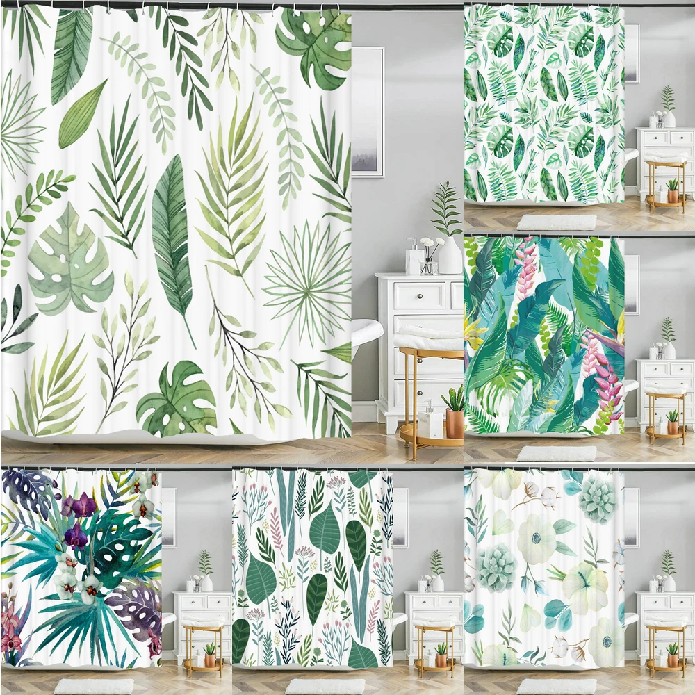 Tropical Green Plant Leaves Palm Cactus Shower Curtains Bathroom Curtain Frabic Waterproof Polyester Bath Curtain with Hooks
Tropical Green Plant Leaves Palm Cactus Shower Curtains Bathroom Curtain Frabic Waterproof Polyester Bath Curtain with Hooks