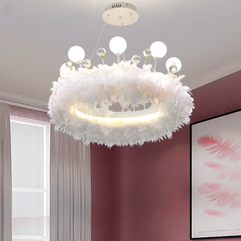 Art Led Chandelier Pendant Lamp Light Room Decor Modern Feather with White Glass Ball Crystal Decoration Hanging Fixture
Art Led Chandelier Pendant Lamp Light Room Decor Modern Feather with White Glass Ball Crystal Decoration Hanging Fixture