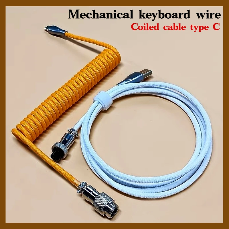 Mechanical keyboard wire type C Coiled cable USB keyboard cable mechanical keyboard Aviator Desktop Computer Aviation Connector
Mechanical keyboard wire type C Coiled cable USB keyboard cable mechanical keyboard Aviator Desktop Computer Aviation Connector