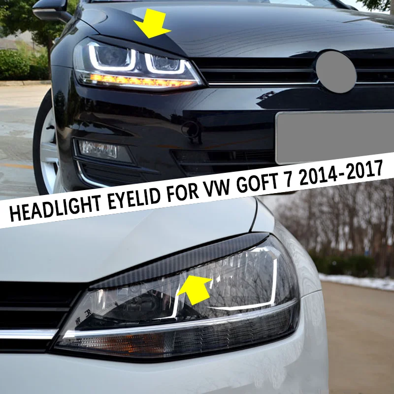 Fit For VW Accessories Goft 7 2014 2015 2016 2017 Headlamp Headlight Eyebrow Eyelid Cover Decorative Trim Glossy Black Carbon Fi
Fit For VW Accessories Goft 7 2014 2015 2016 2017 Headlamp Headlight Eyebrow Eyelid Cover Decorative Trim Glossy Black Carbon Fi