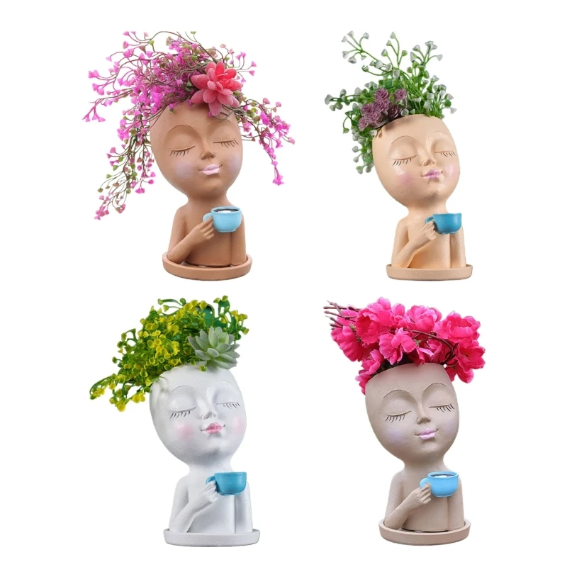 594C Coffee Girl Vase Simple Modern Decorative Statue Flower Vase Resin Flowerpot
594C Coffee Girl Vase Simple Modern Decorative Statue Flower Vase Resin Flowerpot