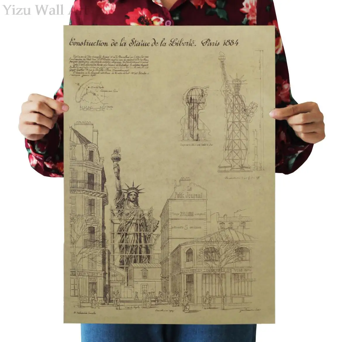 Statue of Liberty Vintage Kraft Paper Poster Prints Bar Cafe Artwork Pictures Wall Sticker Living Room Decoration
Statue of Liberty Vintage Kraft Paper Poster Prints Bar Cafe Artwork Pictures Wall Sticker Living Room Decoration