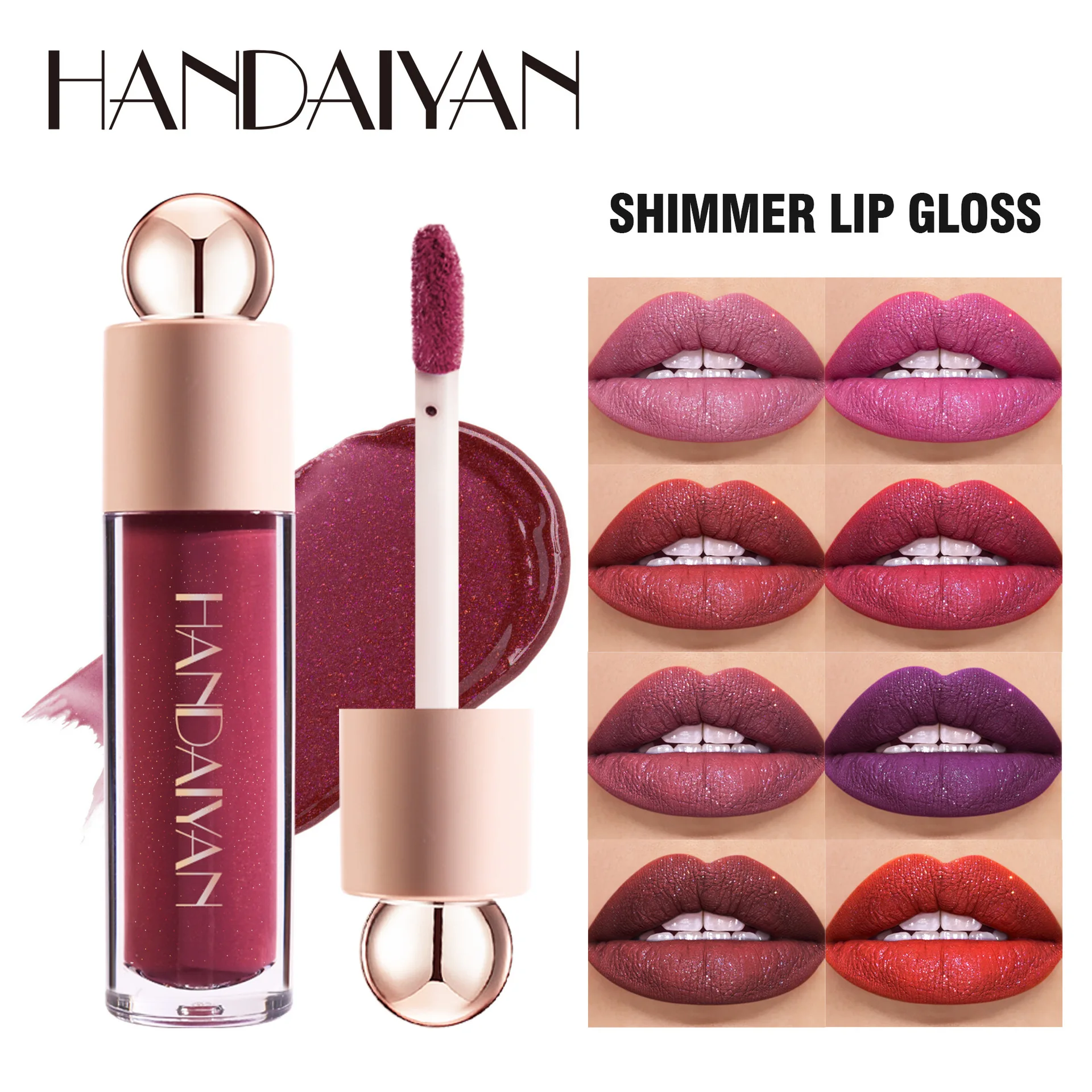 HANDAIYAN 8 Color Fashion Glitter Shimmer Lip Gloss Waterproof Moisturize Lasting Non Stick Cup New Hot Sale Liquid Lipstick 6ml
HANDAIYAN 8 Color Fashion Glitter Shimmer Lip Gloss Waterproof Moisturize Lasting Non Stick Cup New Hot Sale Liquid Lipstick 6ml