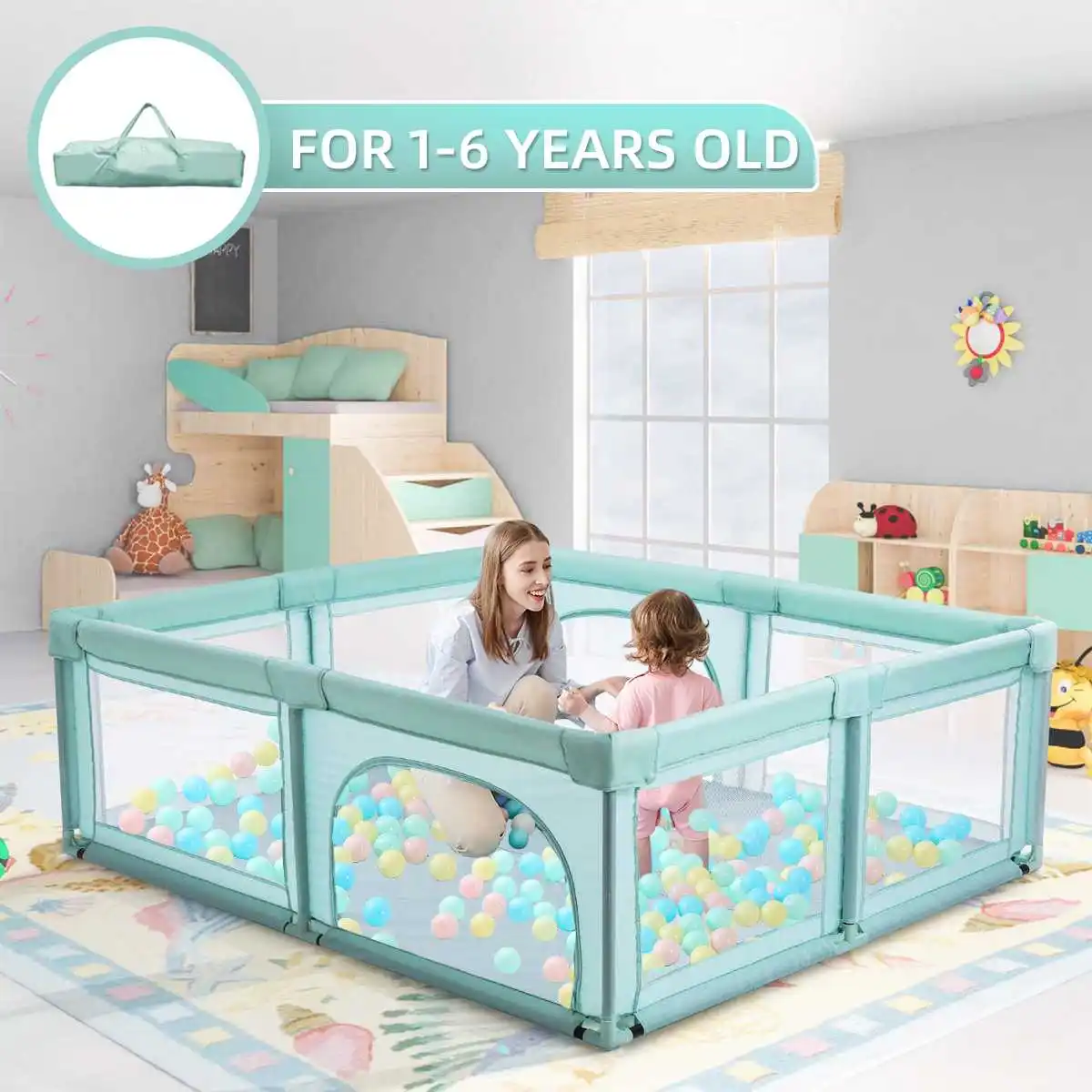 Baby Playground Baby Playpen for Children for 6 months~6 Years Old Kids Ball Pit Playpen Indoor Baby Safety Fence US STOCK
Baby Playground Baby Playpen for Children for 6 months~6 Years Old Kids Ball Pit Playpen Indoor Baby Safety Fence US STOCK