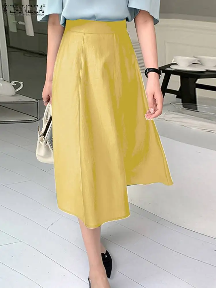 ZANZEA Women Glossy Midi Skirts High Waist Seamed Solid Office Wear A-line Jupes Commtuing 2023 Summer Casual Fashion Long Skirt
ZANZEA Women Glossy Midi Skirts High Waist Seamed Solid Office Wear A-line Jupes Commtuing 2023 Summer Casual Fashion Long Skirt